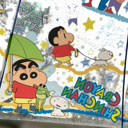 Crayon Shin-Chan & Anime Figure Transparent Foldable Ultraviolet-proof Portable Manual Umbrella