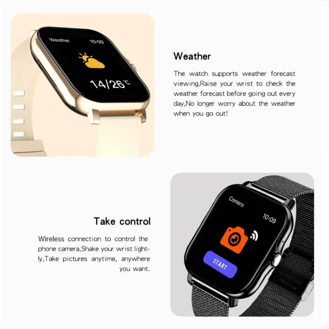 Smart Watch Android iOS Large 1.44'' Inch Color Screen Bluetooth Call Making Sleep Heart Rate Monitoring Sports Watch