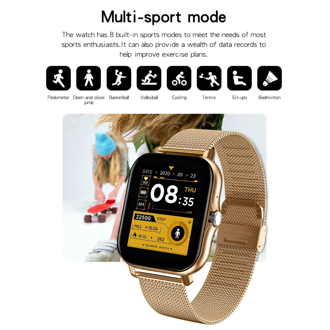 Smart Watch Android iOS Large 1.44'' Inch Color Screen Bluetooth Call Making Sleep Heart Rate Monitoring Sports Watch