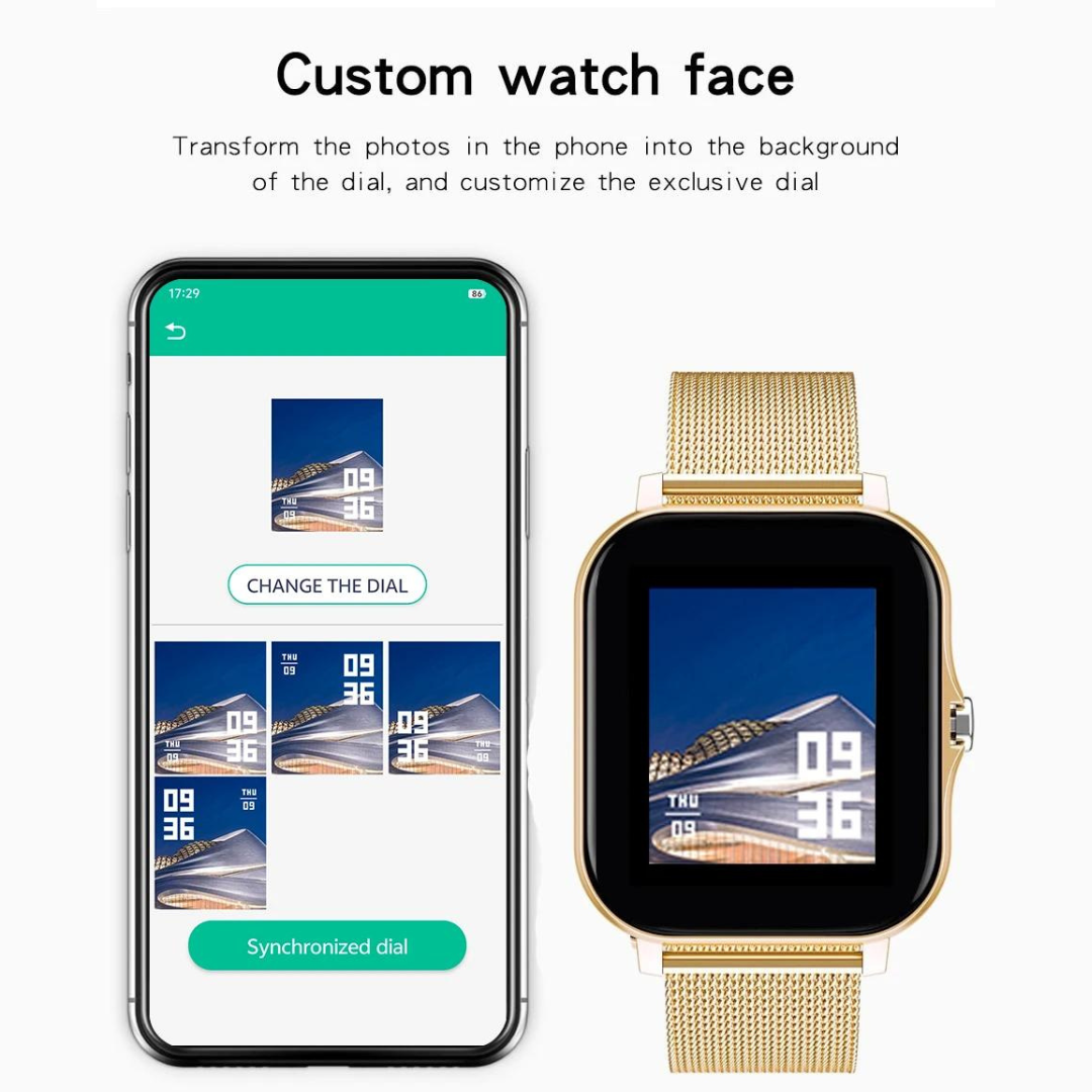 Smart Watch Android iOS Large 1.44'' Inch Color Screen Bluetooth Call Making Sleep Heart Rate Monitoring Sports Watch