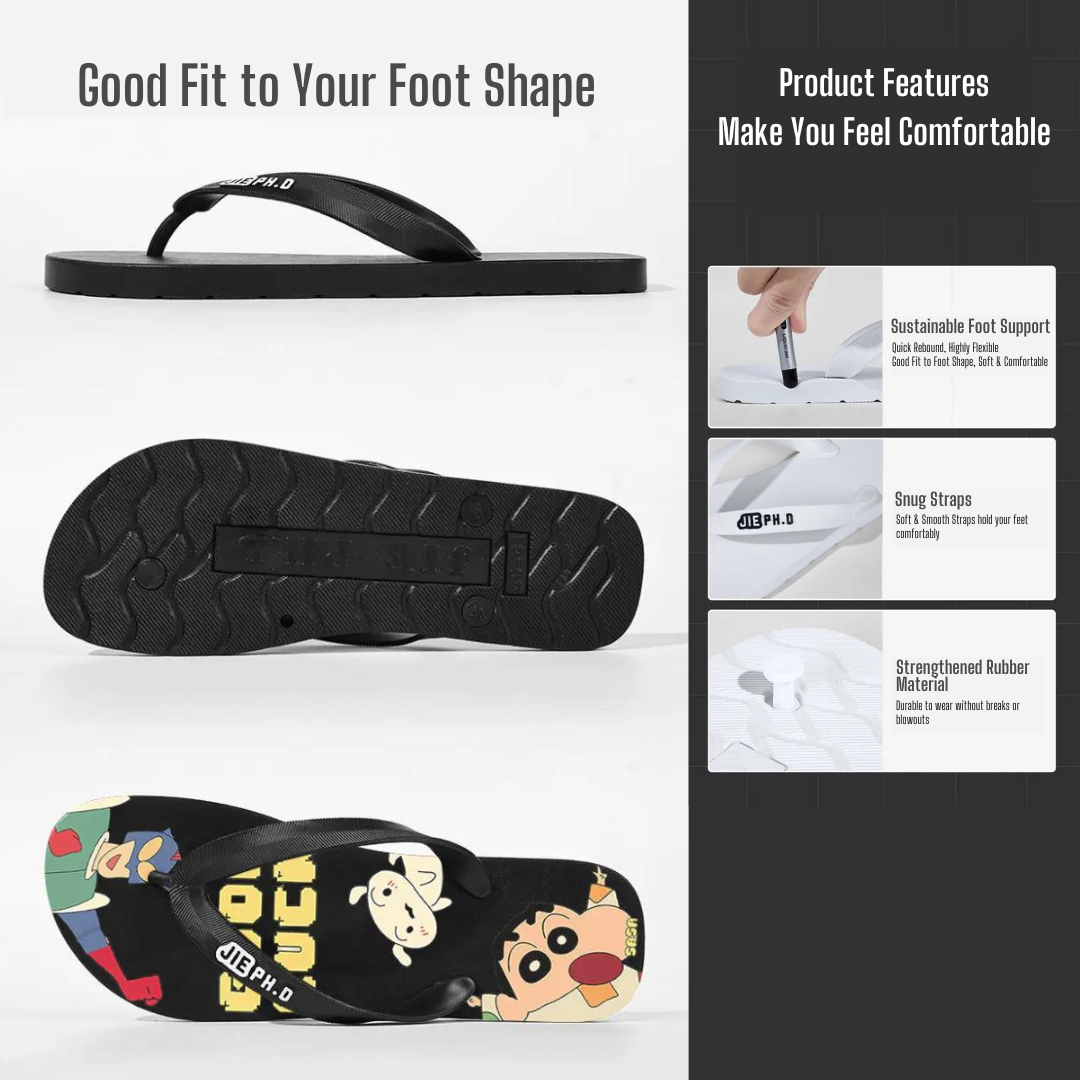Crayon Shin-Chan & Anime Figure Flip Flops Lightweight Anti-slip Wear-resistant Sandals