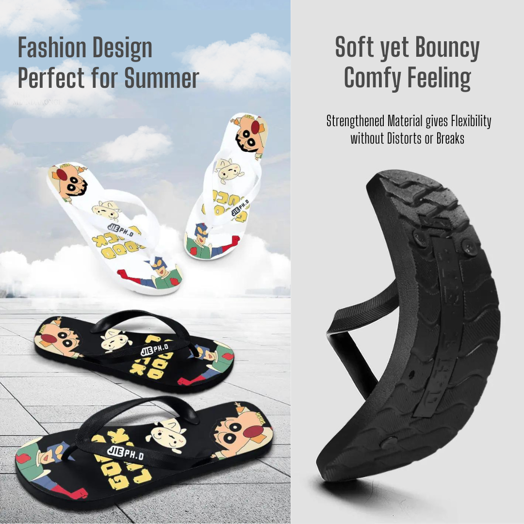 Crayon Shin-Chan & Anime Figure Flip Flops Lightweight Anti-slip Wear-resistant Sandals