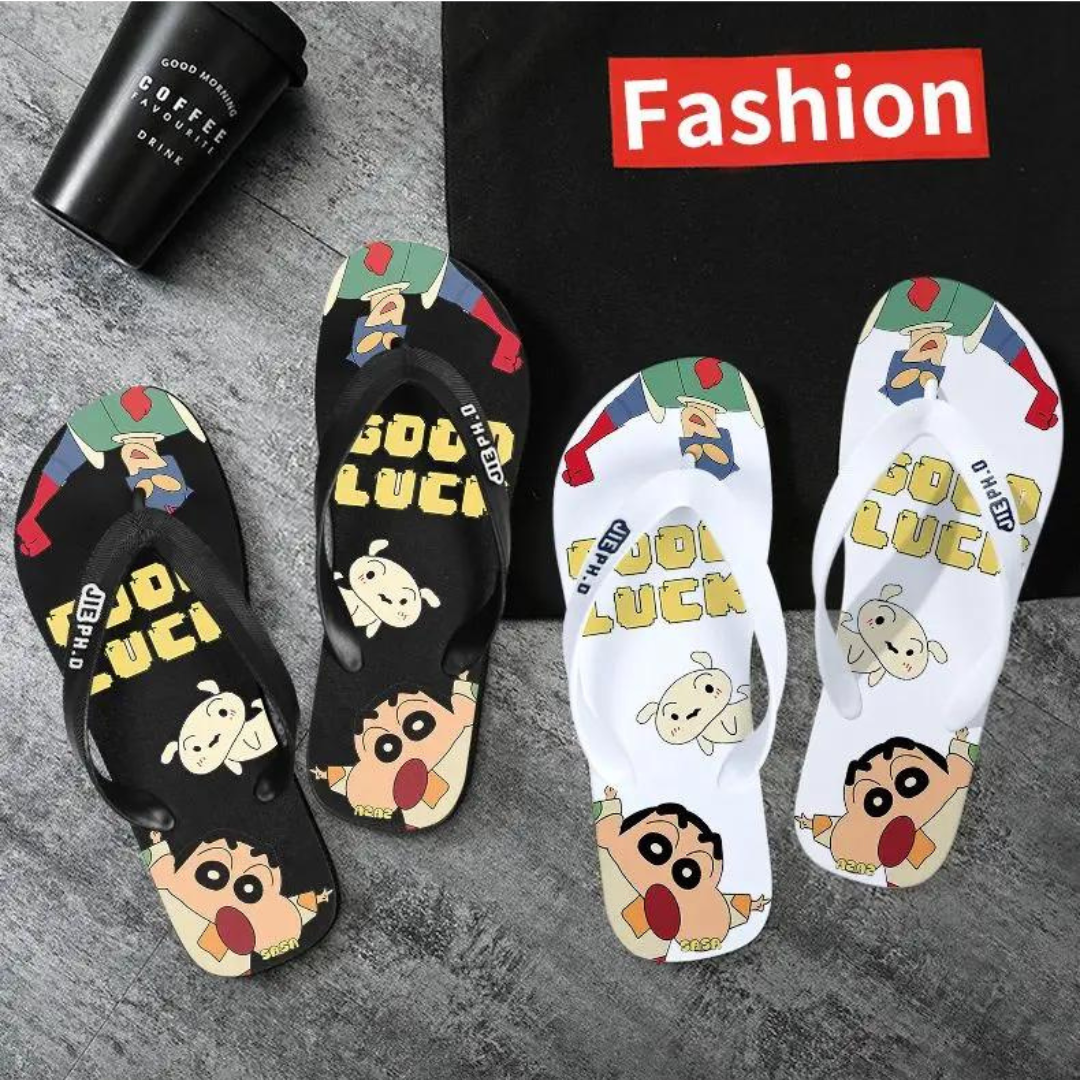 Crayon Shin-Chan & Anime Figure Flip Flops Lightweight Anti-slip Wear-resistant Sandals