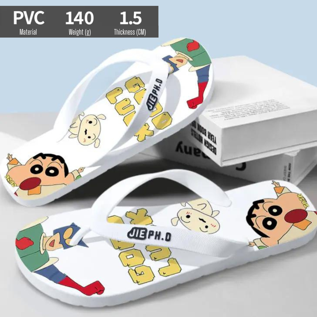 Crayon Shin-Chan & Anime Figure Flip Flops Lightweight Anti-slip Wear-resistant Sandals