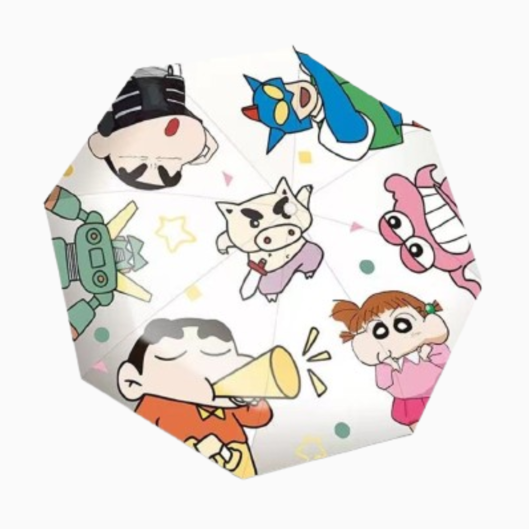 Crayon Shin-Chan Sleeping Pillow Megaphone & Anime Figure Foldable UV Protection UPF50+ Portable Sunshade Umbrella