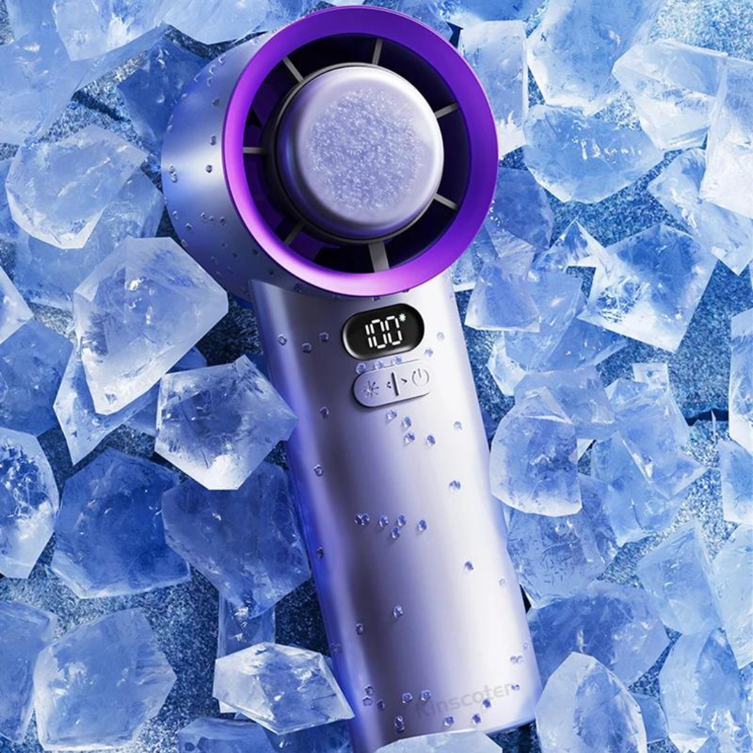 Ice Cooler Turbo Fan 100 Wind Speeds Adjustable Mini Portable Handheld Fan Electric Eyelash Fan