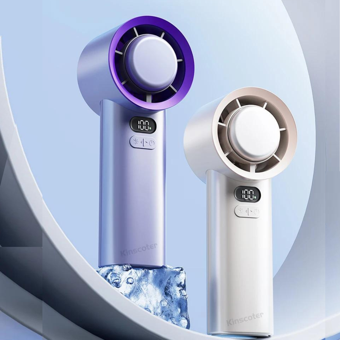 Ice Cooler Turbo Fan 100 Wind Speeds Adjustable Mini Portable Handheld Fan Electric Eyelash Fan