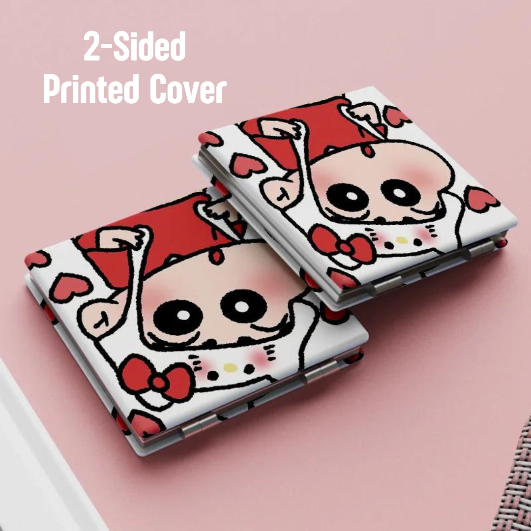 Crayon Shin-Chan & Girlfriend Tamiko Kaneari Two-Sided Foldable Mini Mirror Portable Makeup Mirror