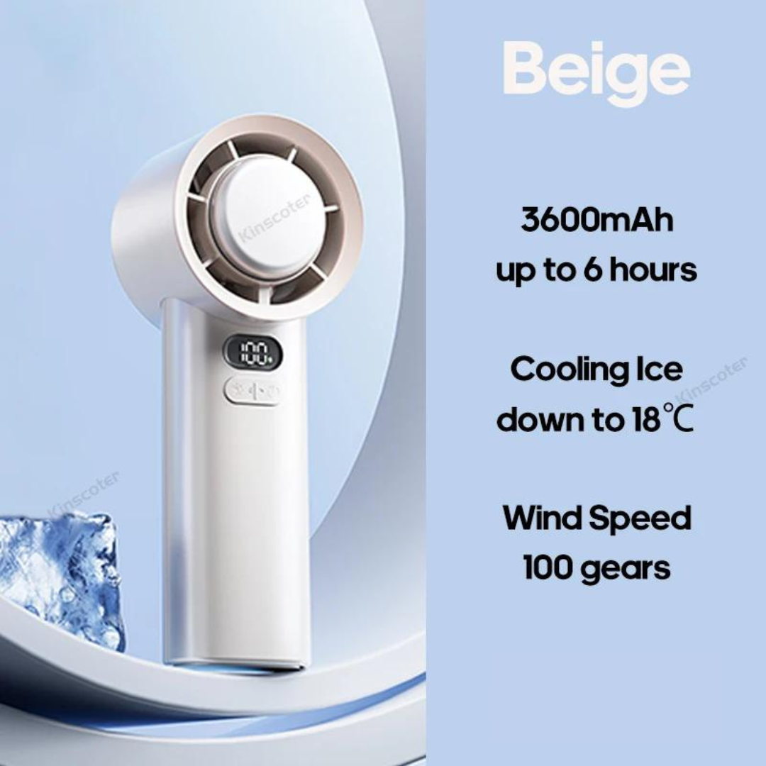 Ice Cooler Turbo Fan 100 Wind Speeds Adjustable Mini Portable Handheld Fan Electric Eyelash Fan