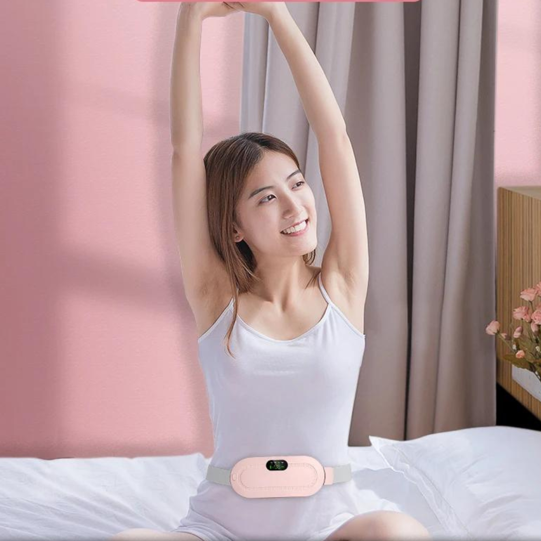 Menstrual Heating Self Massager Portable Stomach Warming Belt Thermal Massager Period Pain Relief