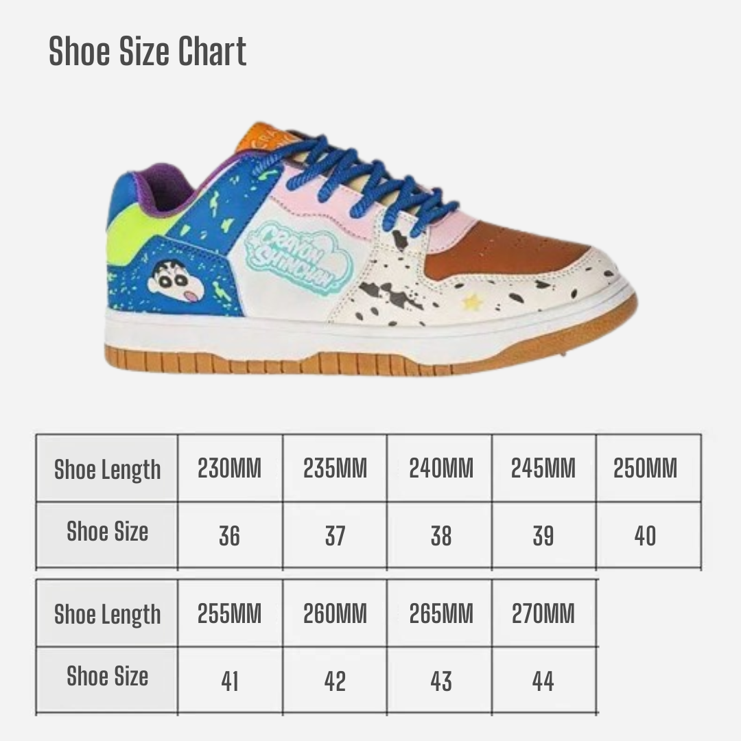 Crayon Shin-Chan Casual Sneakers Graffiti Leisure Fashion Board Sports Shoes