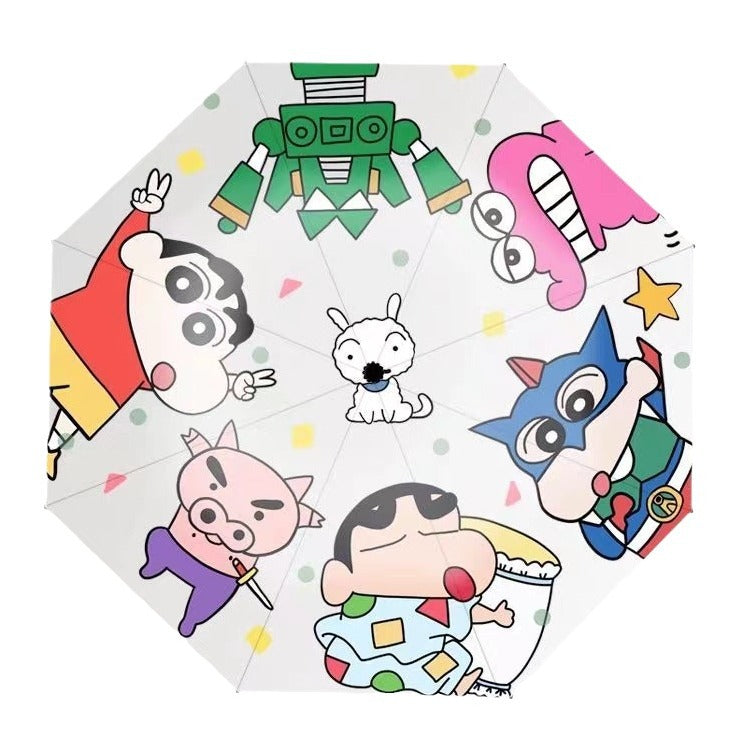 Crayon Shin-Chan Sleeping Pillow Megaphone & Anime Figure Foldable UV Protection UPF50+ Portable Sunshade Umbrella