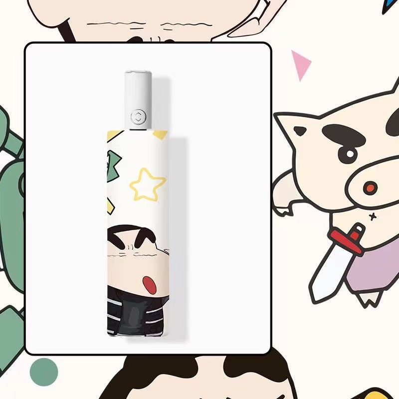 Crayon Shin-Chan Sleeping Pillow Megaphone & Anime Figure Foldable UV Protection UPF50+ Portable Sunshade Umbrella