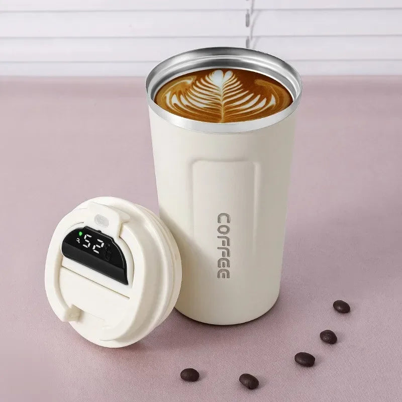 Thermos LCD Temperature Display Stainless Steel Insulated Coffee Mug Coffee Cup Vacuum Flask Thermal Tumbler 380/510ml
