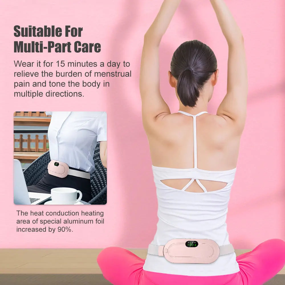 Menstrual Heating Self Massager Portable Stomach Warming Belt Thermal Massager Period Pain Relief