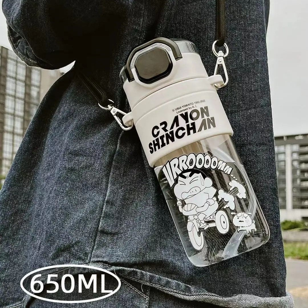 Crayon Shin-Chan Temperature Resistance Leakproof One-Touch Lid Lock Sippy Cup 650ml