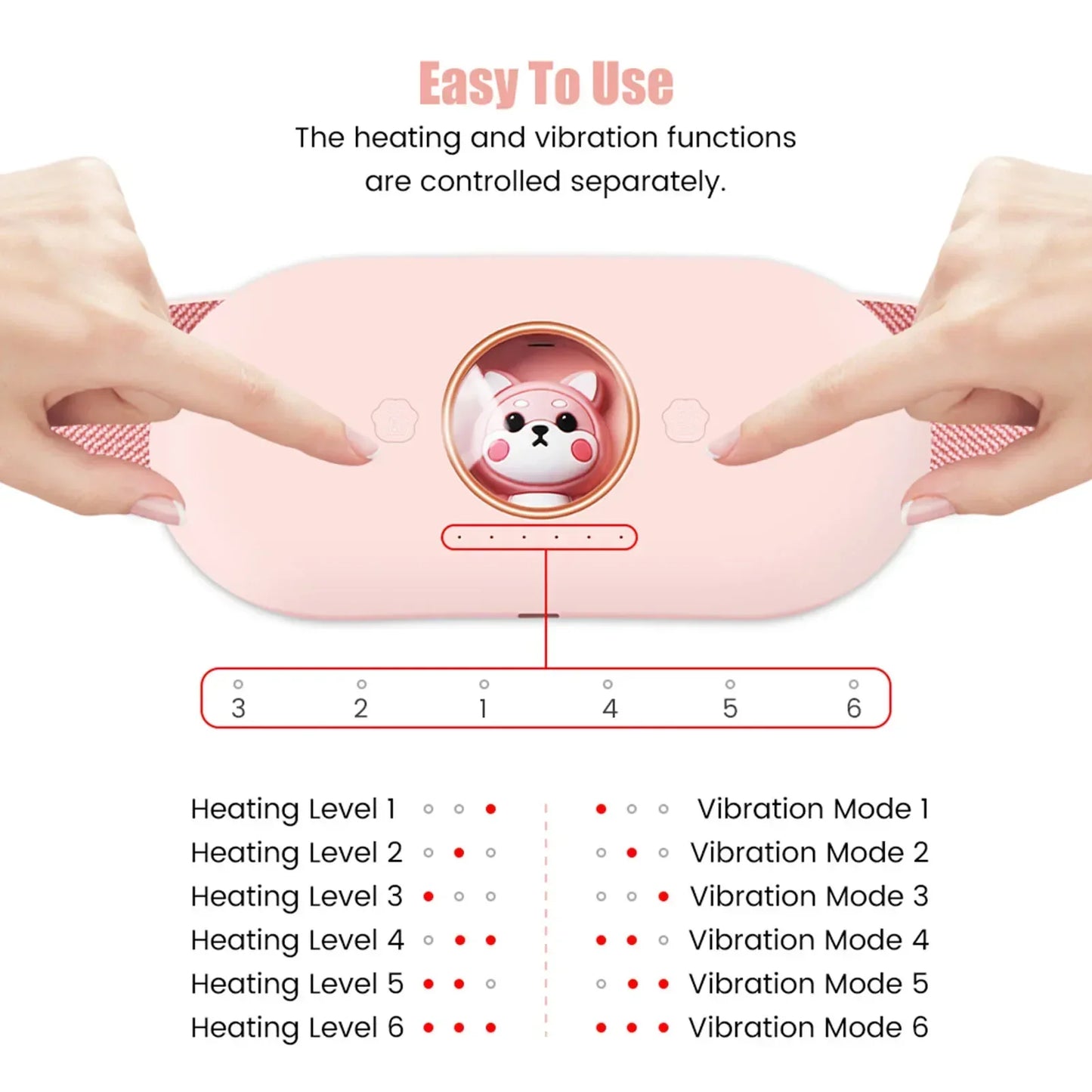 Menstrual Heating Self Massager Portable Stomach Warming Belt Thermal Massager Period Pain Relief