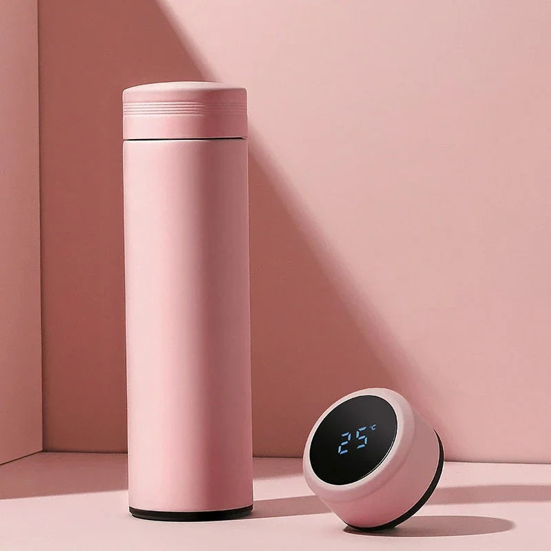 Thermos Smart Temperature Display Insulated Stainless Steel Anti-Slip Vacuum Flask 500ml