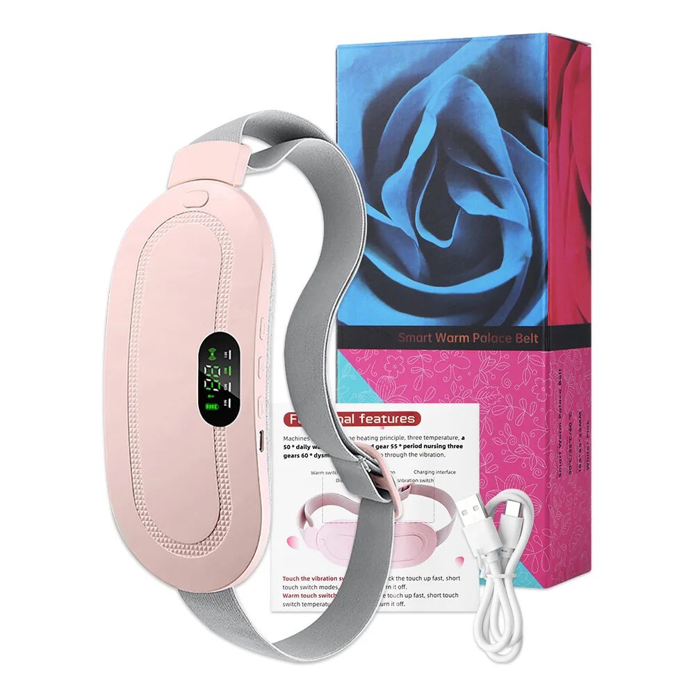 Menstrual Heating Self Massager Portable Stomach Warming Belt Thermal Massager Period Pain Relief