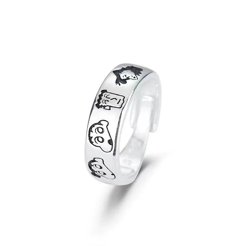 Crayon Shin-Chan Family Portrait Ring Adjustable Opening