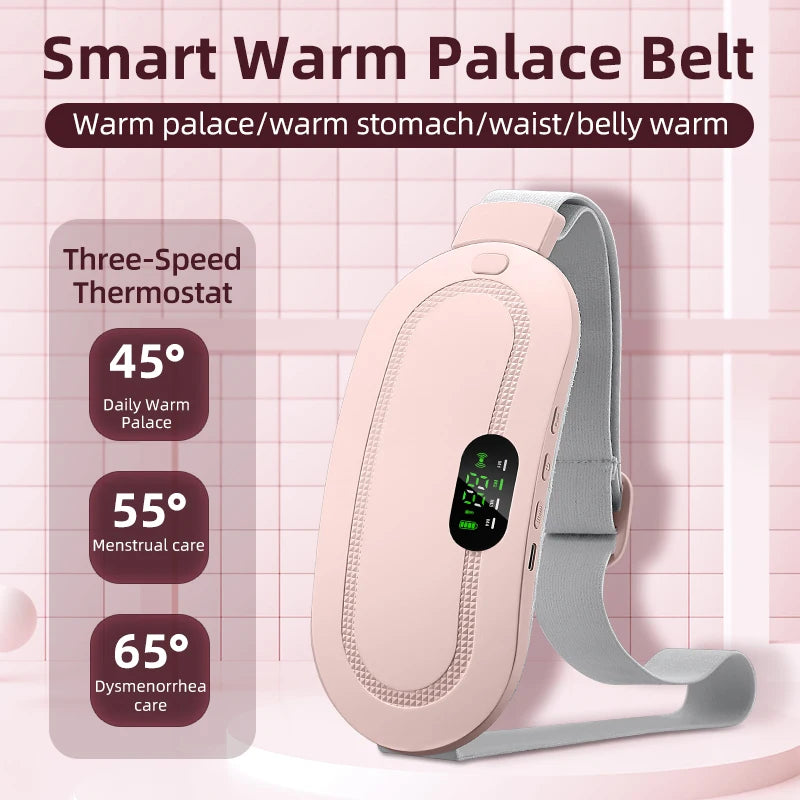 Menstrual Heating Self Massager Portable Stomach Warming Belt Thermal Massager Period Pain Relief