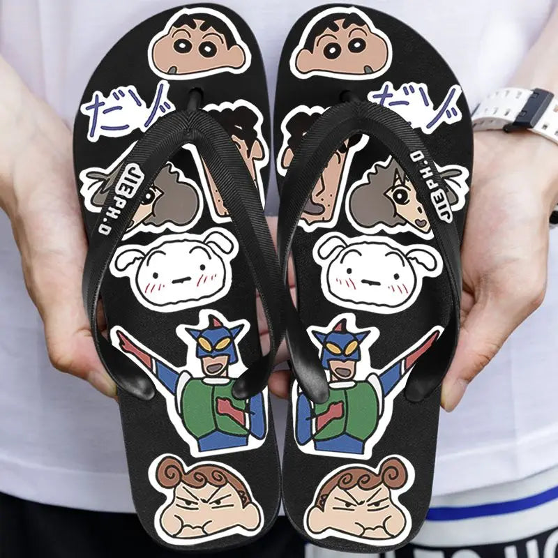 Crayon Shin-Chan & Anime Figure Flip Flops Lightweight Anti-slip Wear-resistant Sandals