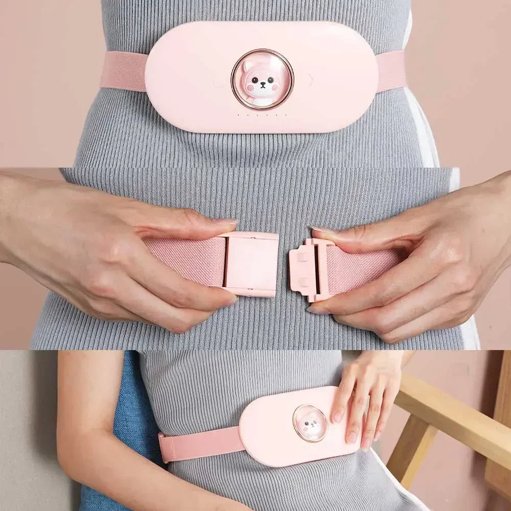 Menstrual Heating Self Massager Portable Stomach Warming Belt Thermal Massager Period Pain Relief