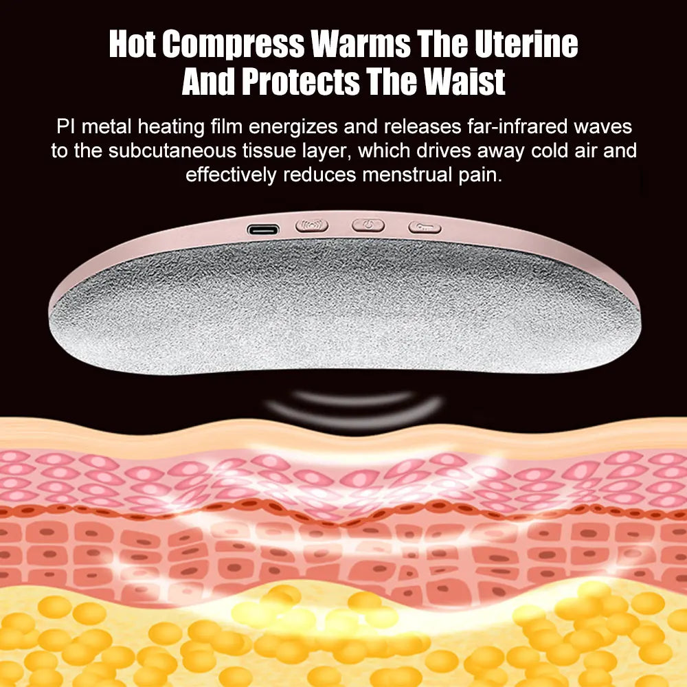Menstrual Heating Self Massager Portable Stomach Warming Belt Thermal Massager Period Pain Relief