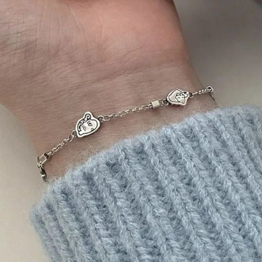 Ins style Retro Fashion Crayon Shin-Chan Family Portrait Bracelet