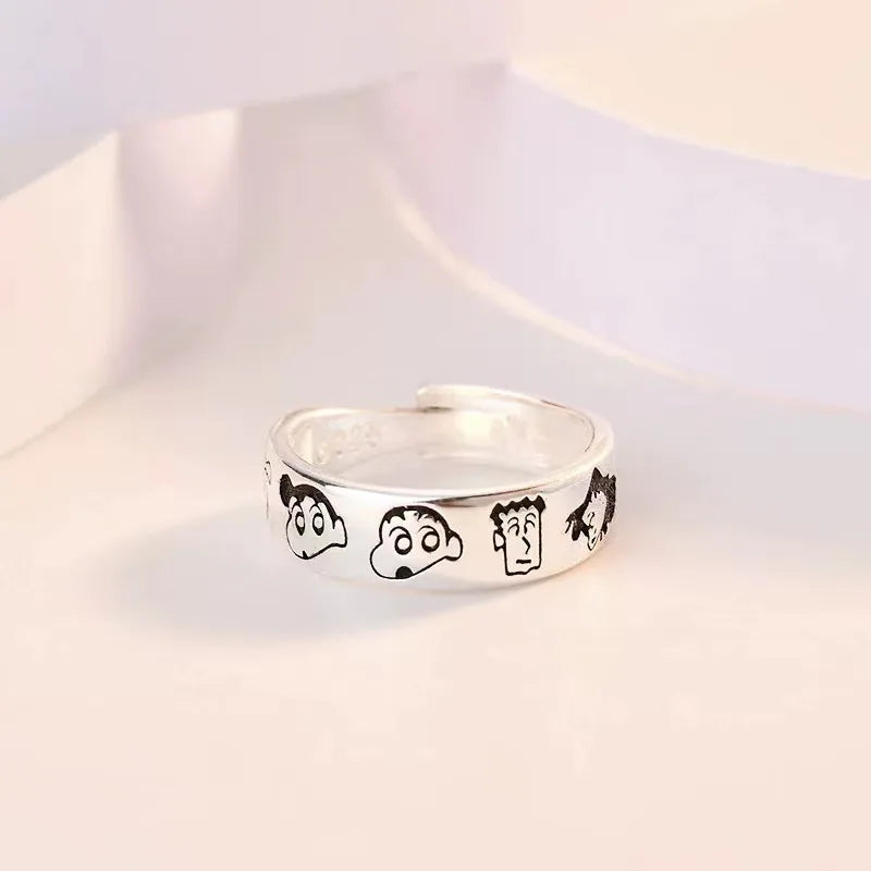 Crayon Shin-Chan Family Portrait Ring Adjustable Opening