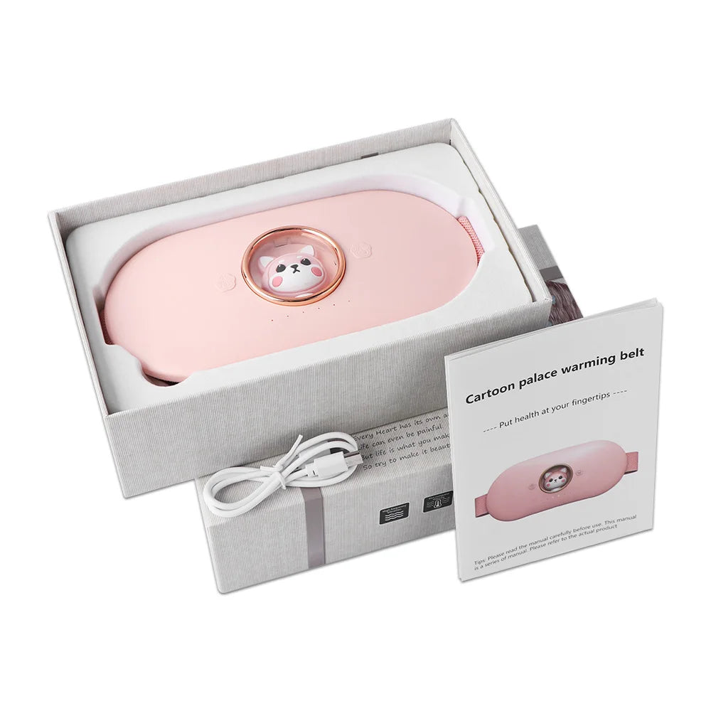 Menstrual Heating Self Massager Portable Stomach Warming Belt Thermal Massager Period Pain Relief