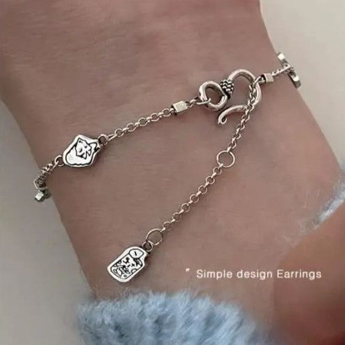 Ins style Retro Fashion Crayon Shin-Chan Family Portrait Bracelet