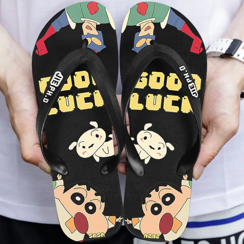 Crayon Shin-Chan & Anime Figure Flip Flops Lightweight Anti-slip Wear-resistant Sandals