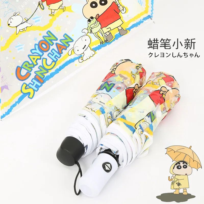 Crayon Shin-Chan & Anime Figure Transparent Foldable Ultraviolet-proof Portable Manual Umbrella