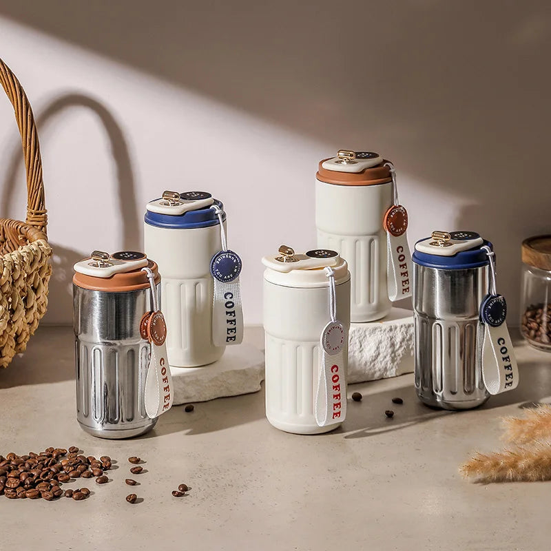 Smart Thermos LED Temperature Display 316 Stainless Steel Eco-Friendly Coffee Cup Tumbler Mug Portable Vacuum Flask & Thermoses 450ml