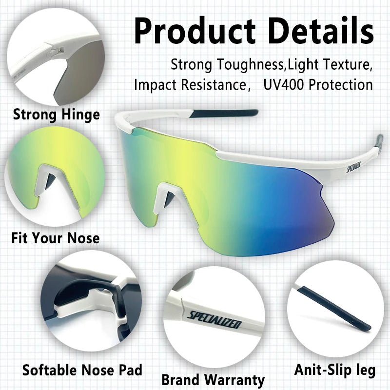 Cycling Sunglasses Windproof UV Protection MTB Cycling Glasses Goggles Bicycle Mountain Bike Glasses Outdoor Sport Eyewear