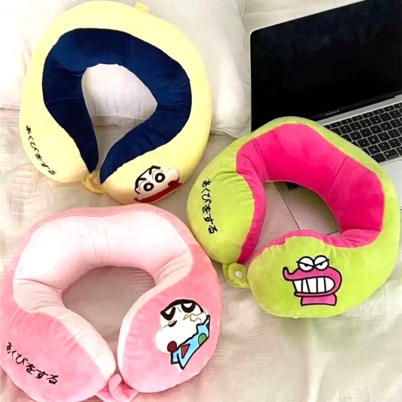 Crayon Shin-Chan & Anime Figure U-Shaped Travel Neck Rest Plush Pillow