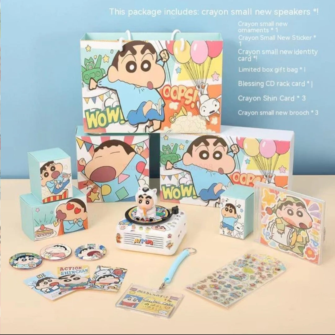 Crayon Shin-Chan Bluetooth Speaker Mobile Portable Mini Record Player