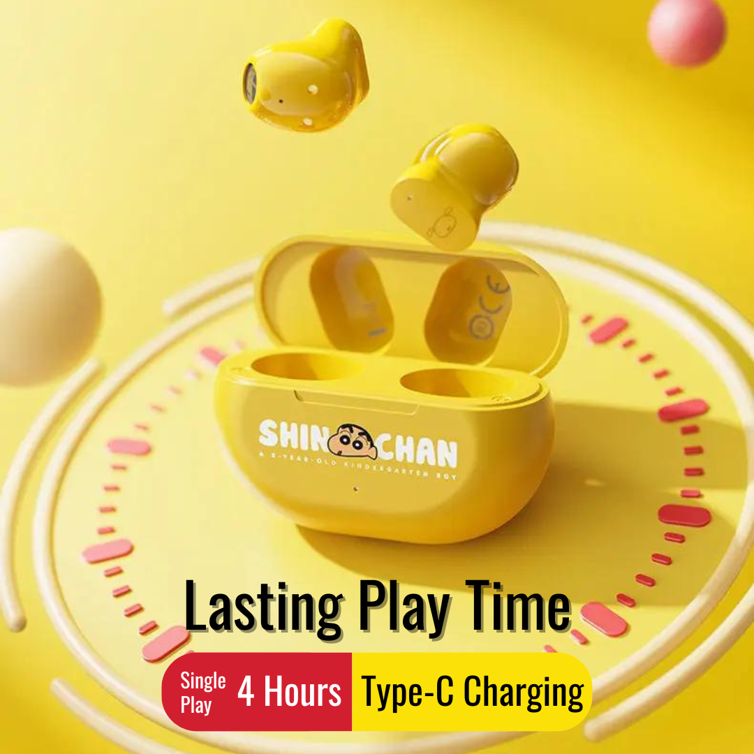 Crayon Shin-Chan Bluetooth Earphone Call Noise Reduction Lightweight Game Sports Wireless iPhone Huawei Compatible